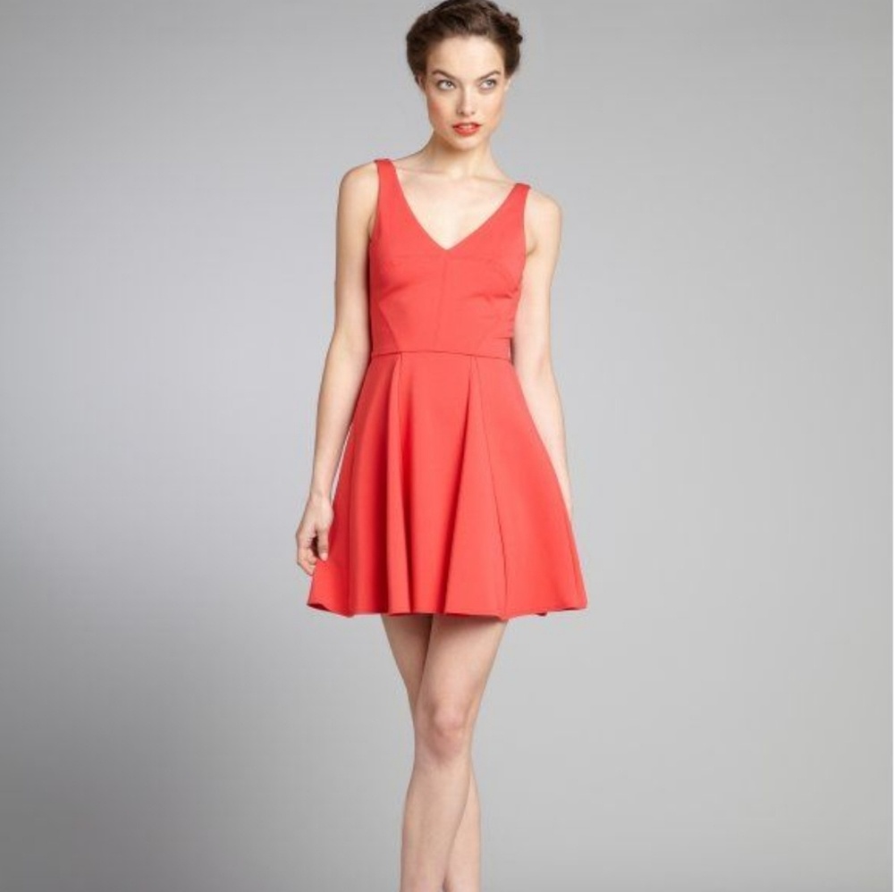 ABS by Allen Schwartz V-neck Flare Dress
